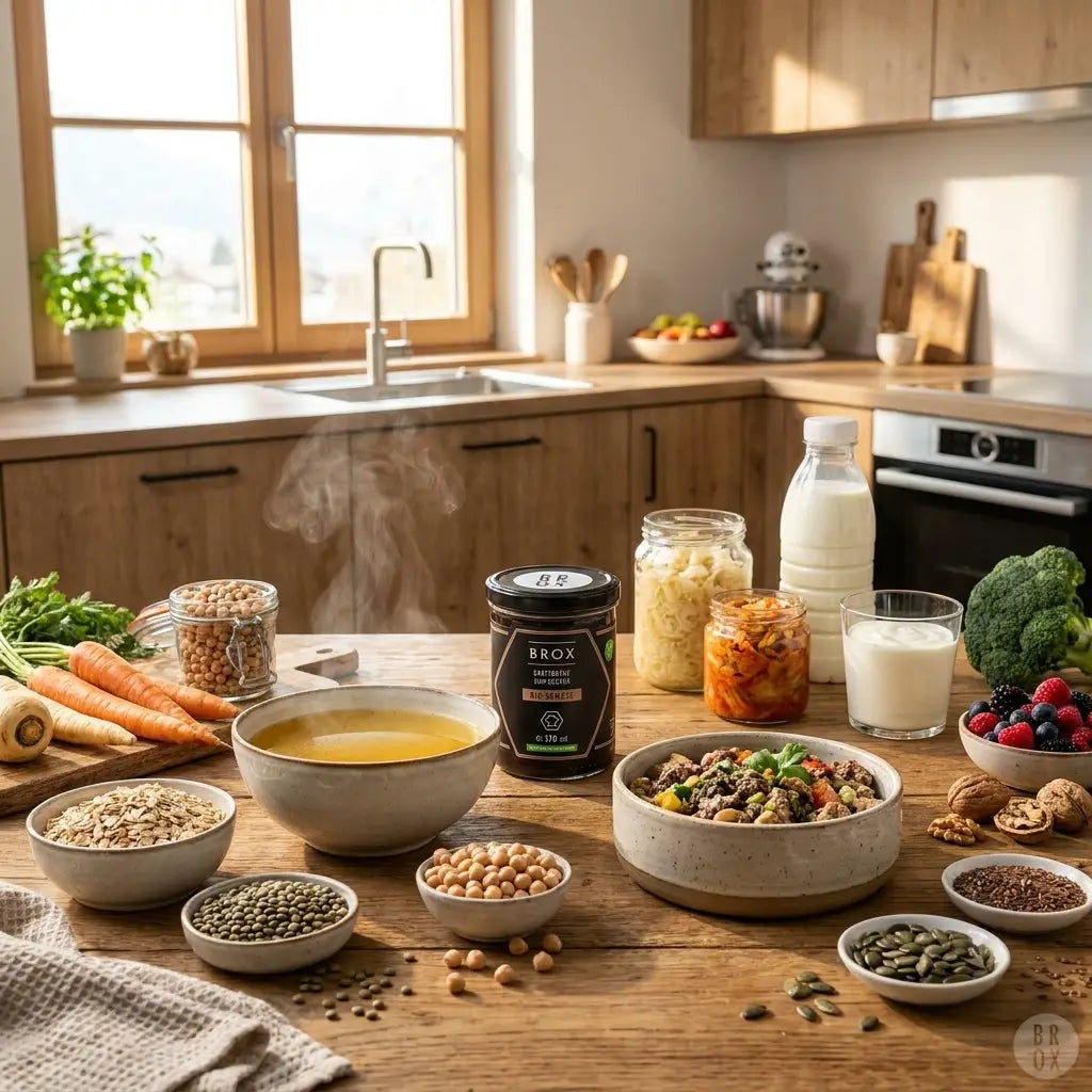 Die besten Lebensmittel für gesunde Ernährung und Darmgesundheit 2026 im Vergleich: Protein, Ballaststoffe, Fermente und Brühen bewertet